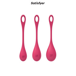 Kit d'entrainement pelvien Yoni Power 1 Rouge - Satisfyer